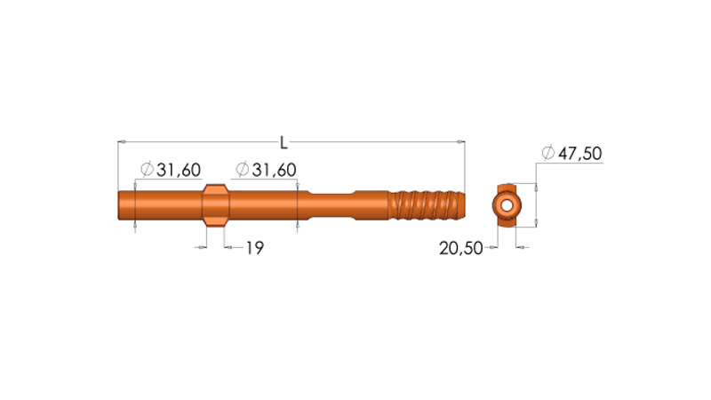 BBC 43 Shank adapter