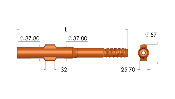 BBC 51 Shank adapter