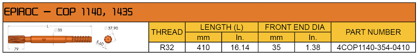 COP 1140 SHANKADAPTER